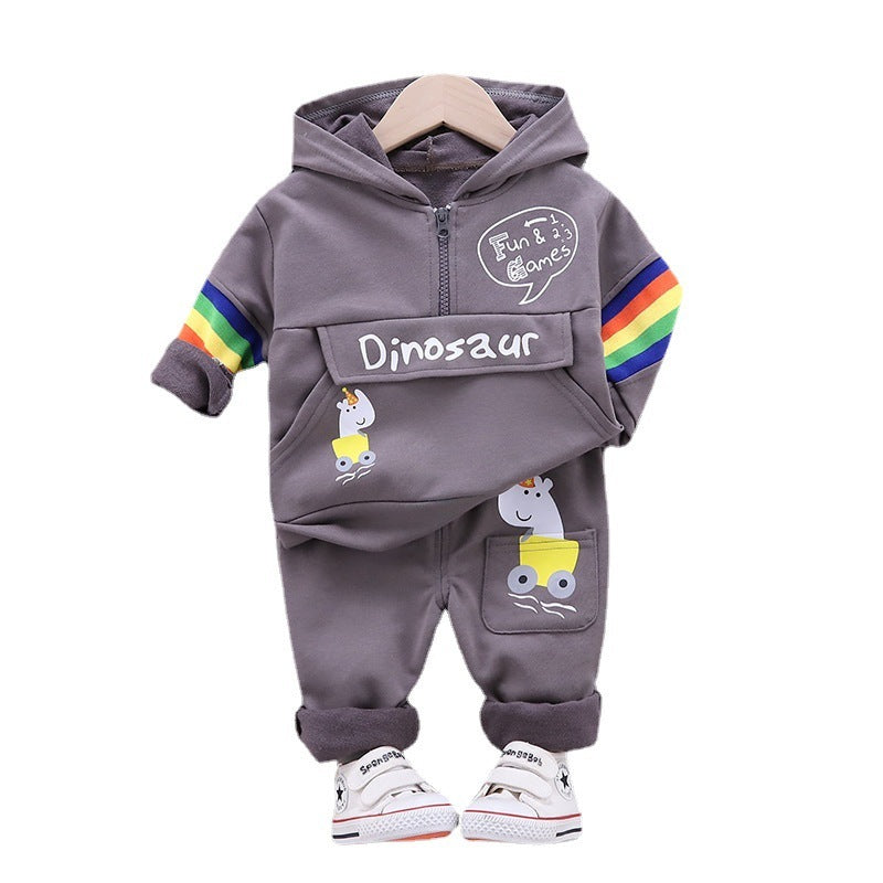 Baby dinosaur hoodie and pants set