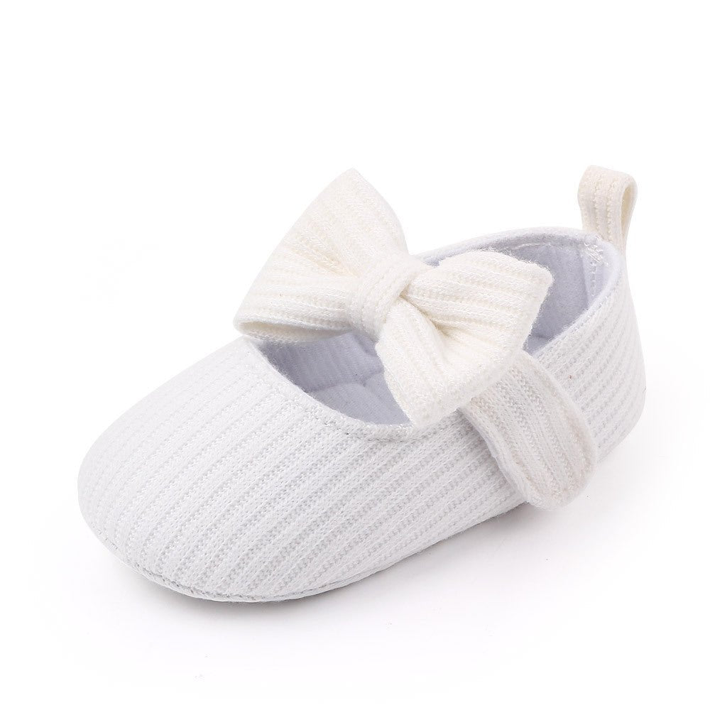 Bow Woolen Knit Baby Shoes - Adorable Attire