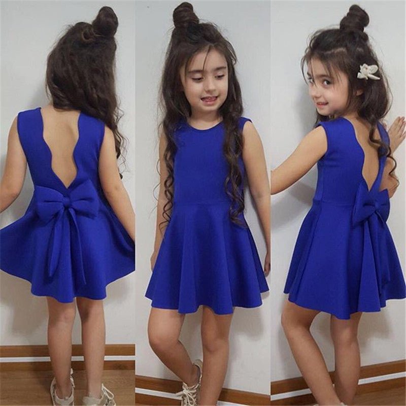 Dipped back and bow dress - Adorable Attire