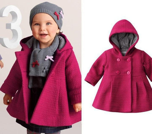 Hooded four button coat - Adorable Attire