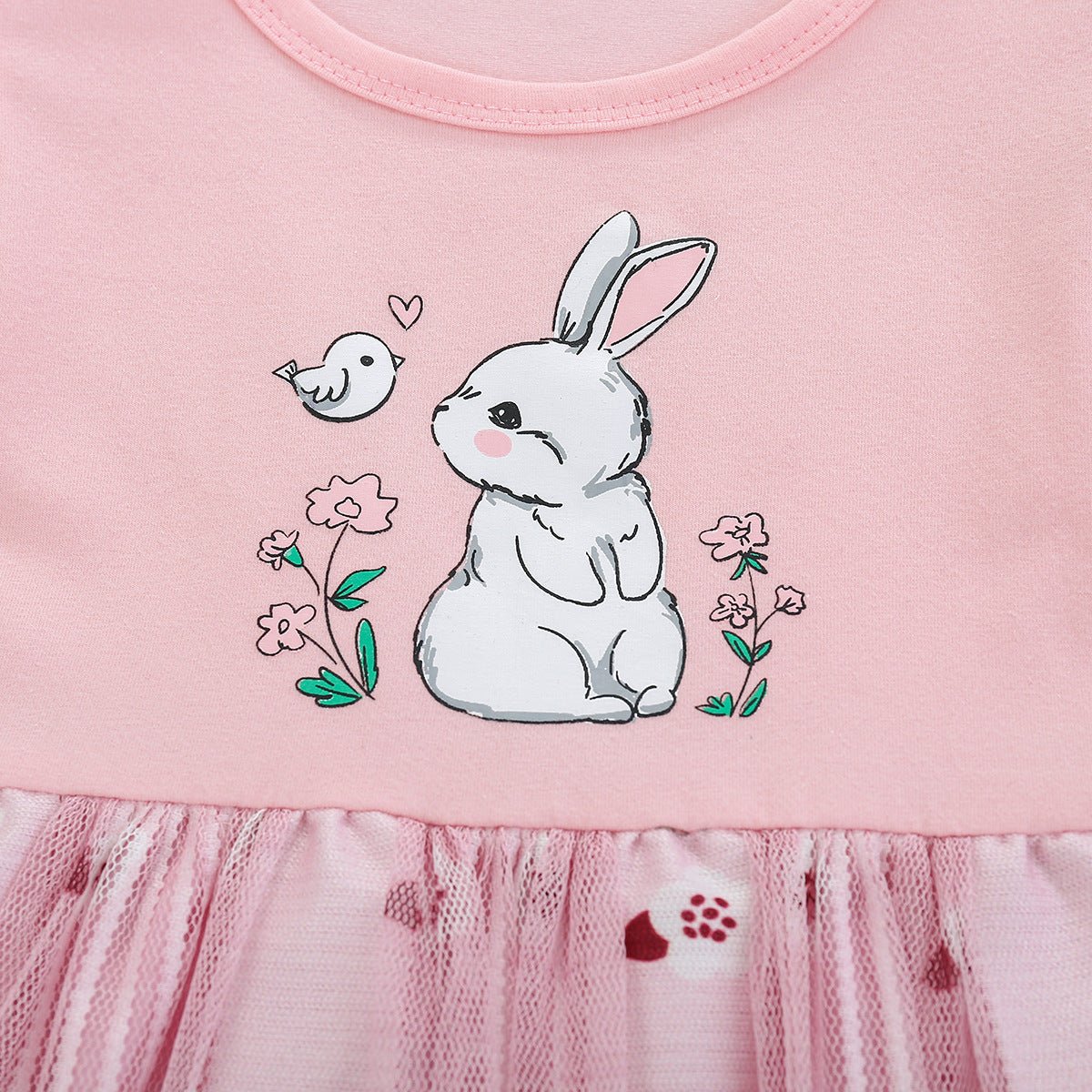 Little Girls Cartoon Rabbit Princess Dress - Adorable Attire