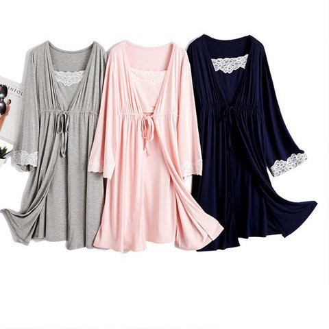 Nursing Night gown and robe - Adorable Attire