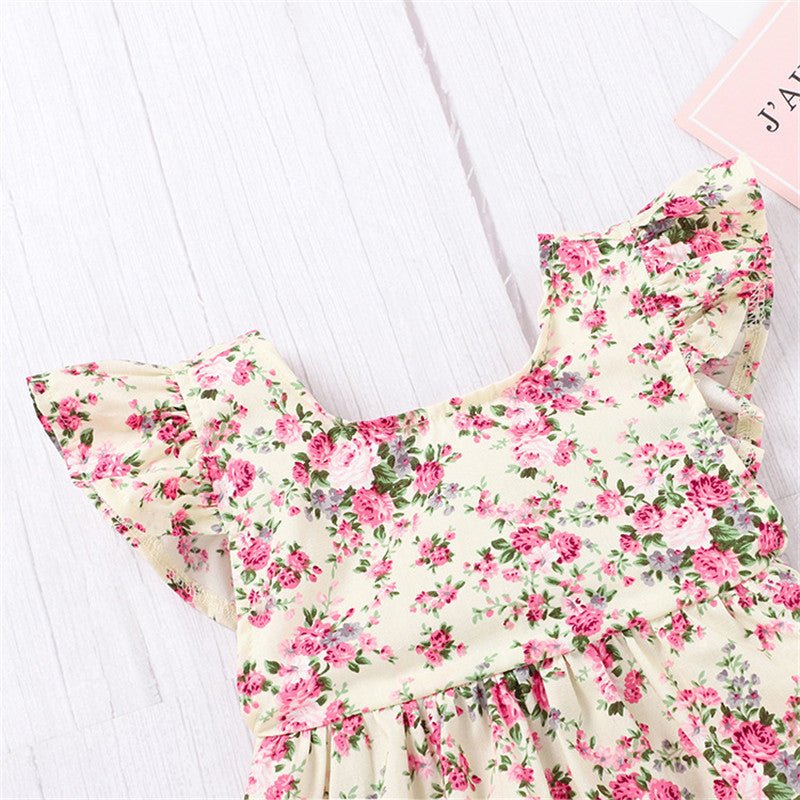 Pink Floral One-piece Romper - Adorable Attire