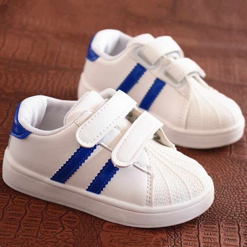 Shell-toe Sports White Sneakers - Adorable Attire