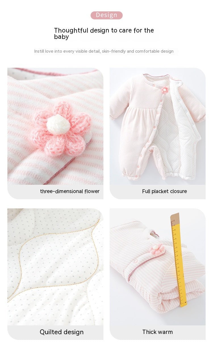 Thick pink flower jumpsuit - Adorable Attire