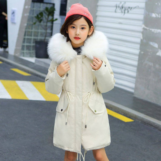 Velvet Lined fur hooded coat - Adorable Attire